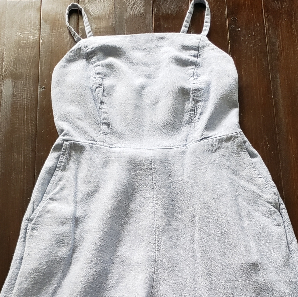 Women's Cropped Linen Jumpsuit